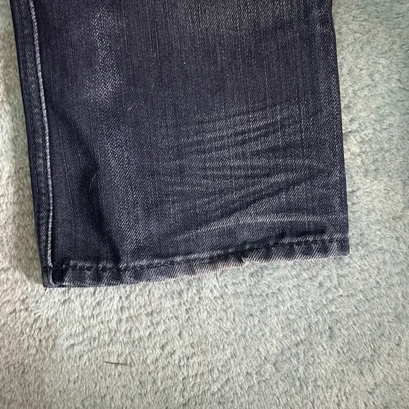 Express Men's Dark Blue Rocco Slim Straight Jeans - Picture 5 of 6